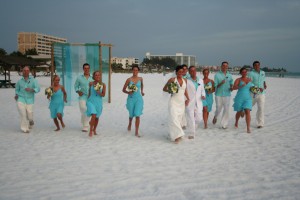 Beach Blue Wedding Ceremony